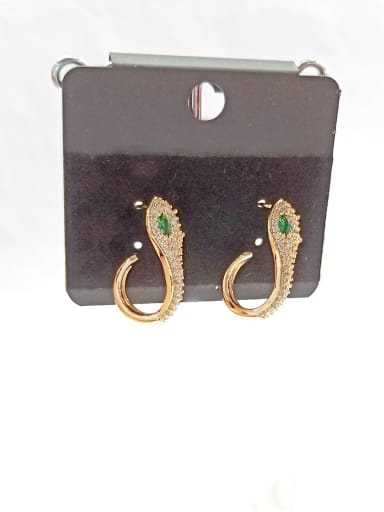 GODKI Luxury Women Wedding Dubai Copper With Gold Plated Snake Earrings