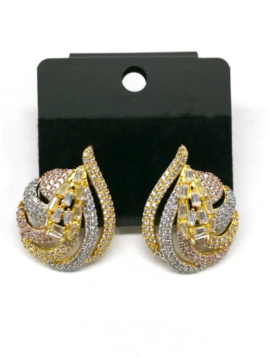 GODKI Luxury Women Wedding Dubai Copper With Mix Plated Delicate Water Drop Earrings