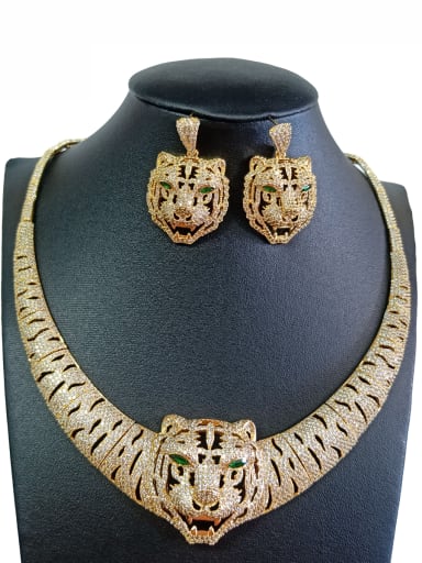 GODKI Luxury Women Wedding Dubai Copper With Gold Plated Luxury Animal Jewelry Sets