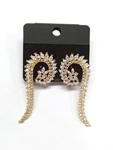 GODKI Luxury Women Wedding Dubai Copper With Gold Plated Fashion Statement Earrings