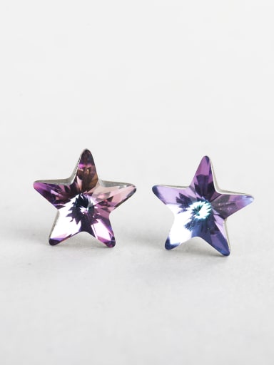 Bling bling Discoloration crystal Star Cuff Earrings