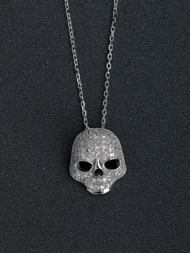 Deluxe drills Skull 925 silver necklaces