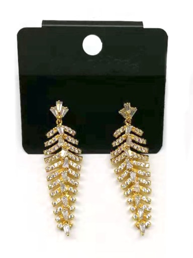 GODKI Luxury Women Wedding Dubai Copper With Gold Plated Trendy Charm Earrings