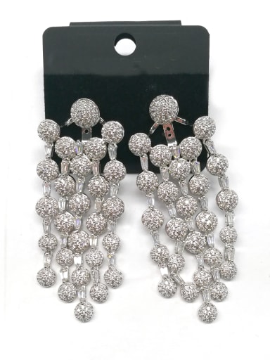 GODKI Luxury Women Wedding Dubai Copper With White Gold Plated Trendy Water Drop Earrings