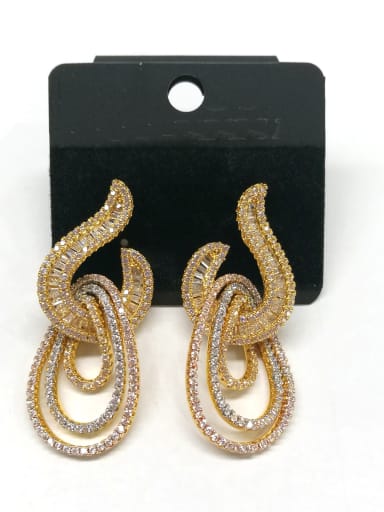 GODKI Luxury Women Wedding Dubai Copper With Mix Plated Trendy Statement Earrings