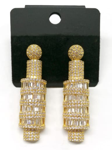 GODKI Luxury Women Wedding Dubai Copper With Gold Plated Classic Irregular Earrings