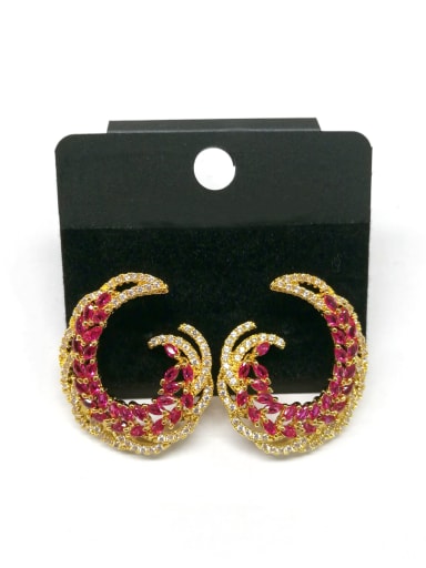 GODKI Luxury Women Wedding Dubai Copper With Mix Plated Fashion Hook Stud Earrings