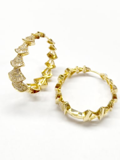 GODKI Luxury Women Wedding Dubai Copper With Gold Plated Fashion Round Earrings
