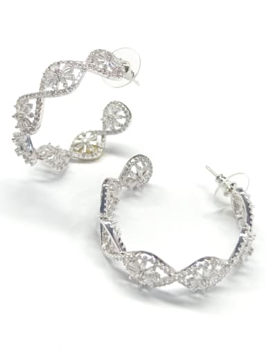 GODKI Luxury Women Wedding Dubai Copper With White Gold Plated Fashion Hook Earrings