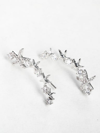 Zircon starfish earrings
