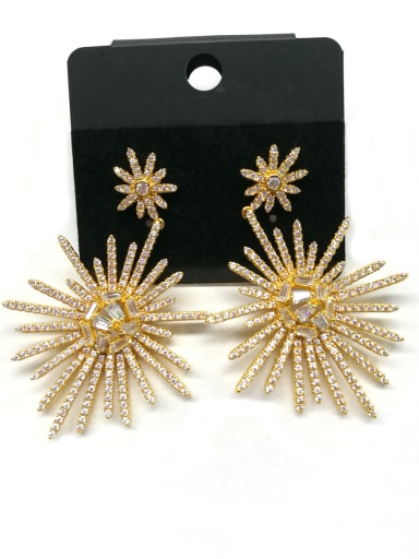 GODKI Luxury Women Wedding Dubai Copper With Gold Plated Trendy Drop Earrings