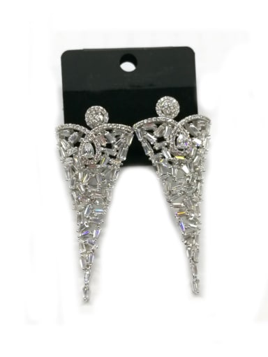GODKI Luxury Women Wedding Dubai Copper With White Gold Plated Delicate Water Drop Earrings
