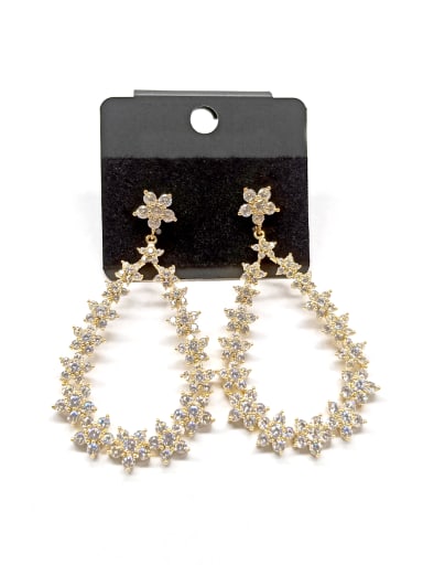GODKI Luxury Women Wedding Dubai Copper With Gold Plated Fashion Water Drop Earrings