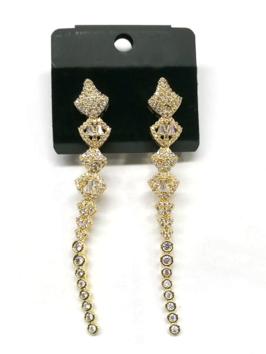 GODKI Luxury Women Wedding Dubai Copper With Gold Plated Trendy Irregular Earrings