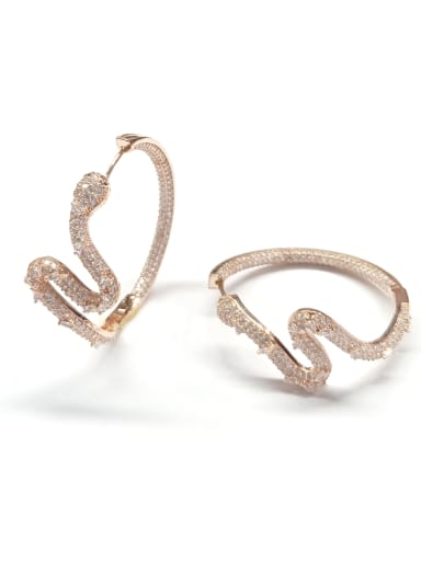 GODKI Luxury Women Wedding Dubai Copper With Rose Gold Plated Fashion Animal Earrings