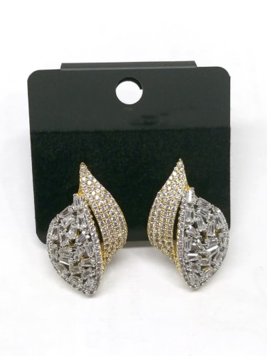 GODKI Luxury Women Wedding Dubai Copper With Double Plated Delicate Irregular Earrings