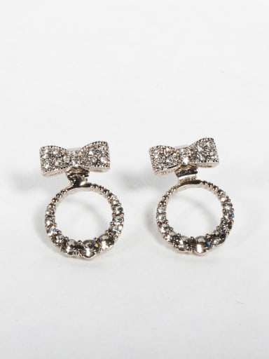 Black zircon Bowtie Cluster Earrings
