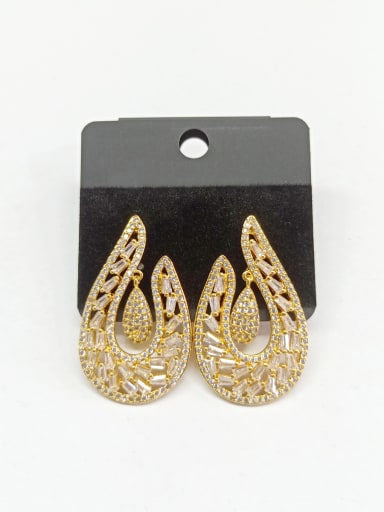 GODKI Luxury Women Wedding Dubai Copper With Gold Plated Classic Hook Earrings