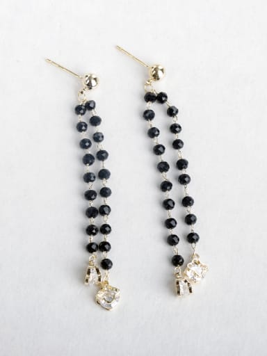 Beads Rhinestone Drop Earrings