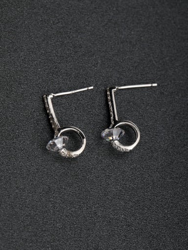 Simple fashion  Glossy face  925 silver Stud earrings