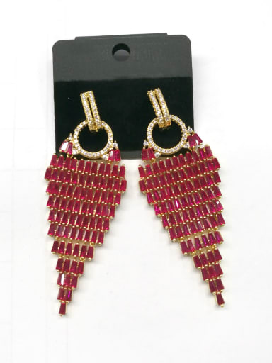 GODKI Luxury Women Wedding Dubai Copper With Gold Plated Fashion Geometric Earrings