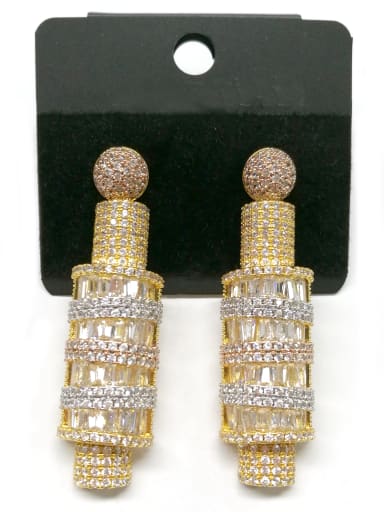 GODKI Luxury Women Wedding Dubai Copper With Mix Plated Classic Irregular Earrings