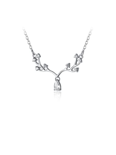925 Sterling Silver With Platinum Plated Personality Water Drop Necklaces
