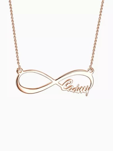 18K Rose Gold Plated Customize Sterling Silver Infinity Name Necklace