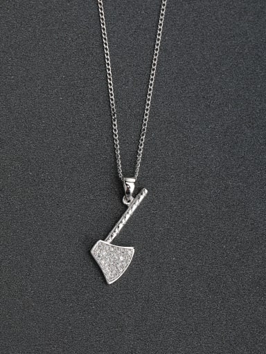 Micro inlay Zircon ax 925 Silver Necklaces