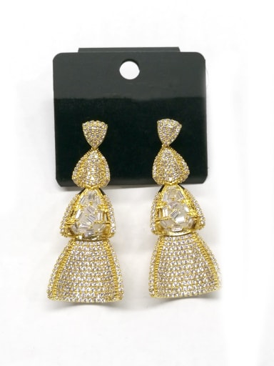 GODKI Luxury Women Wedding Dubai Copper With Gold Plated Classic Geometric Earrings