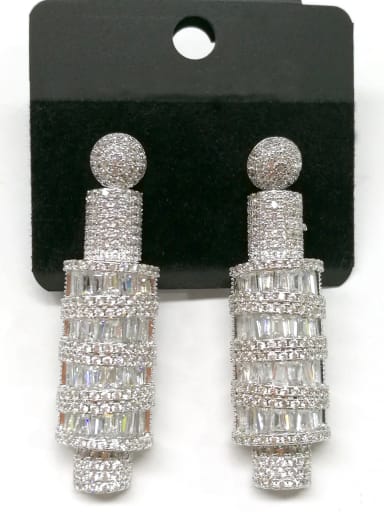 GODKI Luxury Women Wedding Dubai Copper With White Gold Plated Classic Irregular Earrings