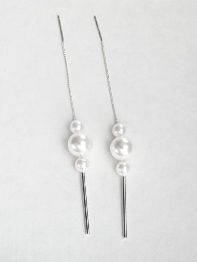 Imitation pearls Threader Earrings