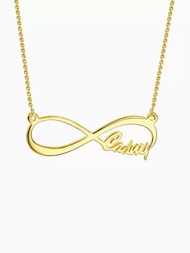 18K Gold Plated Customize Sterling Silver Infinity Name Necklace