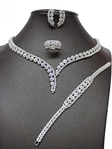 GODKI Luxury Women Wedding Dubai Copper With White Gold Plated Trendy Guitar Jewelry Sets