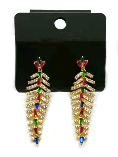 GODKI Luxury Women Wedding Dubai Copper With Gold Plated Trendy Charm Earrings