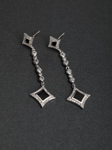 Micro inlay Rhinestone 925 silver Stud earrings