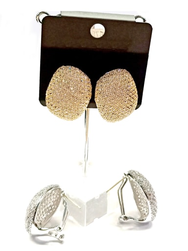 GODKI Luxury Women Wedding Dubai Copper With Gold Plated Classic Oval Earrings