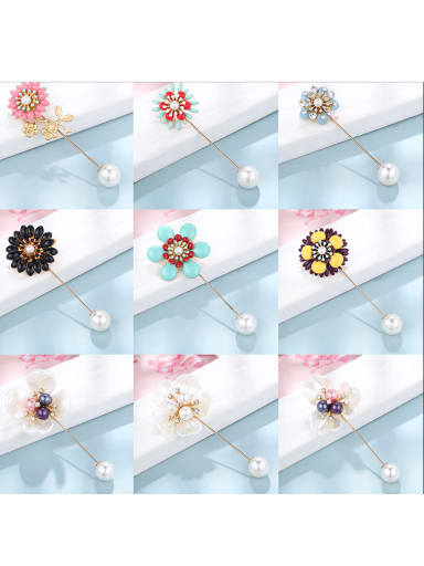 Alloy With  Enamel Romantic Flower Brooches