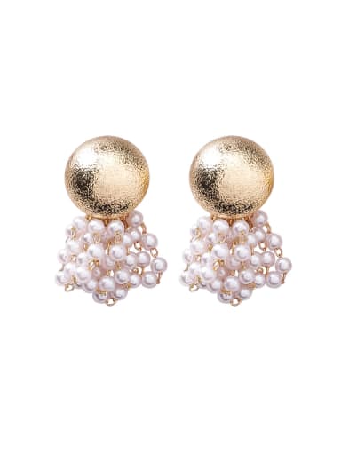 Alloy With Gold Plated Fashion Imitation pearls Charm Stud Earrings