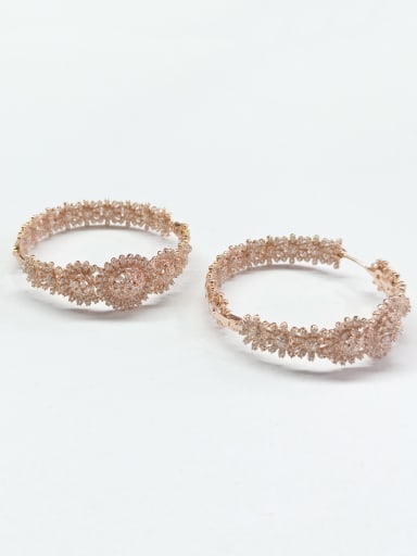 GODKI Luxury Women Wedding Dubai Copper With Rose Gold Plated Fashion Round Earrings