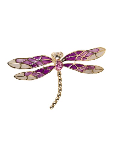 custom Copper With Gold Plated Cute Insect dragonfly Brooches
