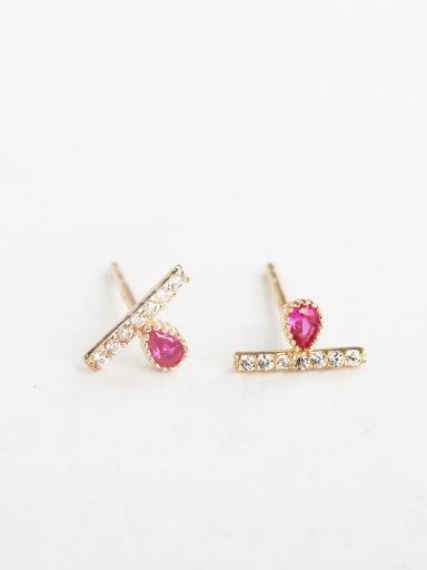 Pink zircon Cuff Earrings