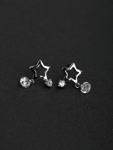 Simple fashion star 925 silver Stud earrings