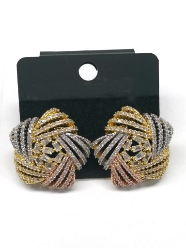 GODKI Luxury Women Wedding Dubai Copper With Mix Plated Delicate Star Earrings