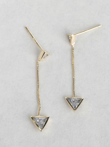 Triangular zircon earrings