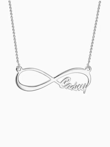 Customize Sterling Silver Infinity Name Necklace