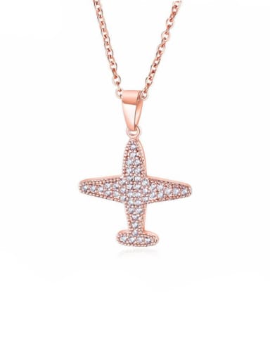 Copper With Rose Gold Plated Trendy Irregular plane Necklaces