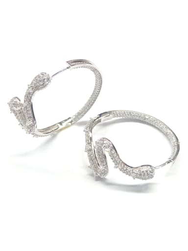 GODKI Luxury Women Wedding Dubai Copper With White Gold Plated Fashion Snake Earrings