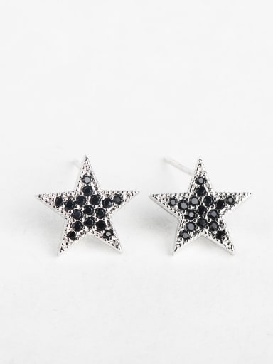 Retro Black star earrings