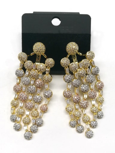GODKI Luxury Women Wedding Dubai Copper With Mix Plated Classic Water Drop Earrings